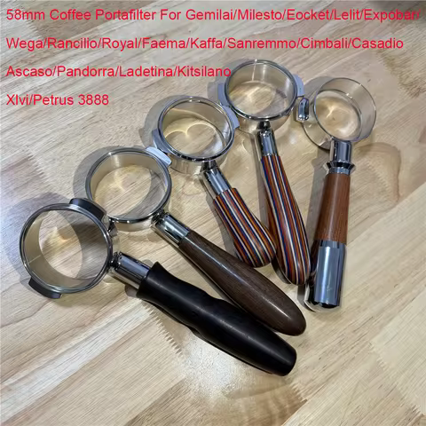 58MM Bottomless Filter Portafilter For Expobar/Wega/Gemilai/Milesto/Eocket/Rancilio/Royal/Faema/Kaff