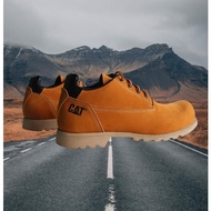 Caterpillar Middle Men's Shoes Full Genuine Leather Safety Steel Toe