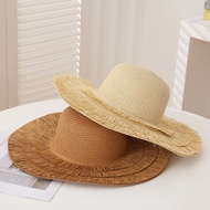Net Red New Fringe Large Shade Straw Hat Fashion Beach Hat Ladies Travel Sun Hat