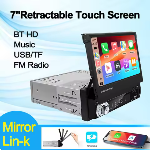 Ezonetronics Universal Car MP5 Player Single Din Car Stereo Radio Touch Screen Multimedia Player Blu