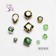 Xinxin DIY Japan/Czech Imported Rice Beads Zircon/Diamond Crystal/Diamond/Fire Beads/Rice Beads Gree
