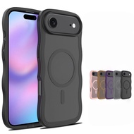 Suitable for IPhone 17 Anti Drop Wavy Phone Case with Skin Feel and Magnetic Suction 15 16pro Phone 