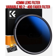K&F CONCEPT KNF Filter Fader 43mm 43 mm ND2-400 ND 2 - 400 Variable ND Filter ND2 ND400 Camera Lens 