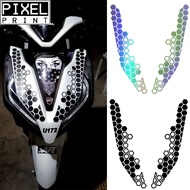 Honda Click 125i 150i v1 v2  Honeycomb Front Fairings Fender Stickers for Motorcycle Vinyl Sticker