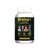 BRAINY+ Anak Tenang & Fokus Belajar dengan Saffron Inulin Lutein Phosphatidylserine & Monk Fruit Ext