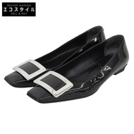 Roger Vivier Belle Vivier 女士黑色漆皮高跟鞋，38 號（二手）