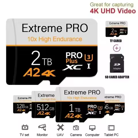 NEW SD Memory Card 2TB 1TB Class 10 High Speed Micro TF Card 1TB 512GB For Nintendo Switch PC Smart 