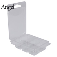 100 Packs Wax Melt Clamshells Molds Square, 6 Cavity Clear Plastic Cube Tray for Candle-Making & Soa