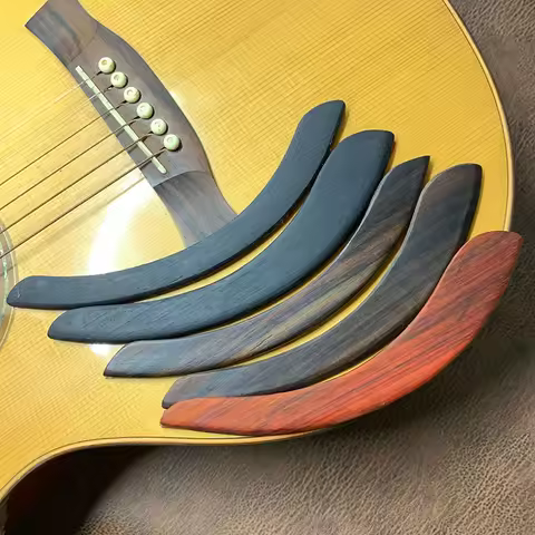 Hot 1Pc Redwood/Rosewood/Ebony Figured Solid Guitar Arm Rest Guitar Parts Guitar Wood Gauntlets For