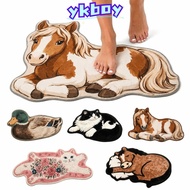 YKBOY Bedroom Rug, Stain Resistant Non-Slip Area Rug, Comfortable Soft Cartoon Animal Thick Construc