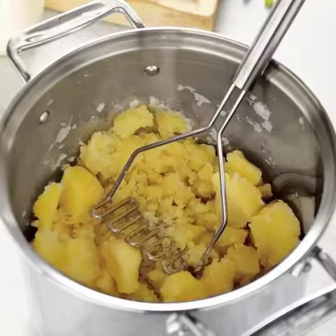 Potato Masher Stainless Steel, Heavy Duty Mashed Potatoes Masher, Best Masher Kitchen Tool for Bean,