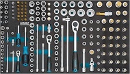 HAZET 160-Piece 3-32mm E4-E24 M5-M18 PH1-PH2 PZ1-PZ2 T15-T60 Socket Wrench Set 163-549/160N Inside/O