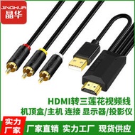 【秀秀】晶華 HDMI轉3RCA三蓮花 紅黃白AV線 HDMI轉AV機頂盒連接老式電視