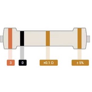 Carbon Film Resistor DIP 1/4W Color Ring 5% Precision 3R/30R/300R/3k/30k/300k