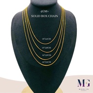 Merlin Goldsmith 22K 916 Gold Solid Box Chain (4GM+)