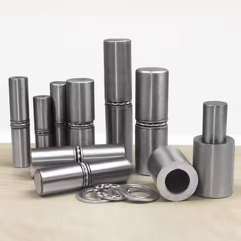 2PCS Welding Door Axis Iron Door Hinge Cylindrical Sky And Earth Axis Fire Hidden Detachable Door Ax