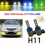 For Honda CITY 2006-2008 FOG LAMP LED BULB Ice blue White Yellow Lampu Spotlight Sport Light Mentol 