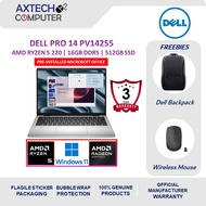 Dell 14PRO PV14255-R5220-16G-512-W11PRO 14" FHD+ Laptop Silver ( R5-220, 16GB D5, 512GB SSD, ATI, W1