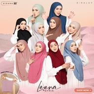 Zihaluv - Tudung Leena Syria Easy-On Ironless - MossCrepe - Bidang 55