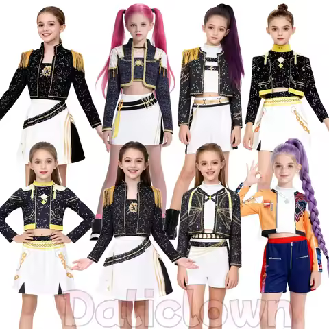 Kid Girl KPDH KDPop Cosplay Rumi Zoey Mira Cosplay Costume Golden Huntrix Child Stage Performance Cl