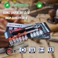 Cr-v Drive Socket Wrench Set 3/8Handle 12 PCS