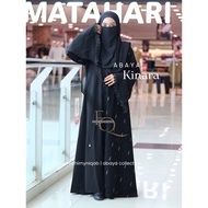 Kirana black Abaya | Trumpet sleeve abaya | Exclusive motif abaya
