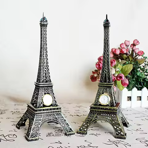 Mini Paris Eiffel Tower Model Desk Figurine Statue Crafts Souvenir Alloy