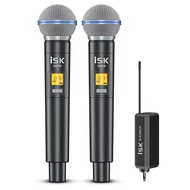 ISK SM58 wireless microphone, dedicated wireless microphone for mobile live broadcast, home entertainment computer network karaoke wireless one-to-two microphone, stage performance singing wireless microphone