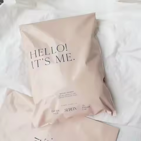 Apricot Matte Mail Bag Brand New Material Plastic Gift Bag Thick Bag Envelope Express Bag Printing C