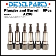 6Pcs Plunger A298 Plunger and Barrel Assembly A298 131154-5620 for Komatsu PC200LC-7 4D102 6D102 S4D