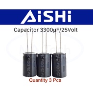 Capacitor 3300uf 25v C (Size 16x25mm) 1 Set There Are 3 Pieces (Piece)