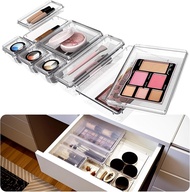 14 Pcs Clear Plastic Drawer Organizer Set Upgrade Lid Design 5 Size Bathroom Vanity Organizer Tray A