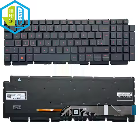 BR US Backlight Keyboard Orange Keycaps For Dell G15 Gaming G15 5510 G17 G15 5510 5511 5515 Vostro 5
