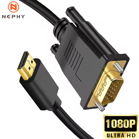 10M 5M 1M Long HDMI To VGA Out Cable Video Converter Adapter Plug High speed 1080P Quality For Lapto