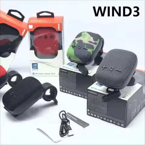 WIND3 Portable Bluetooth Speaker Outdoor Bicycle TWS Wireless Mini Bass Soundbar Waterproof Riding M
