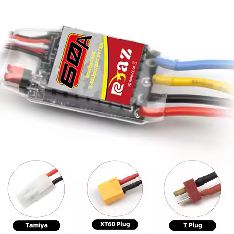 RC 60A Brushed ESC Electronic Speed Controller, suitable for brushed model cars/boats 540/550/380/37