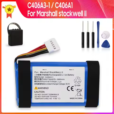 Replacement Battery C406A3-1 C406A1 For Marshall Stockwell II Bluetooth Speaker Quality Batteries Wi
