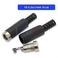 5-10 Chiếc DC Cắm Kết Nối Nam Nữ Jack 5.5X2.1MM 5.5X2.5MM Camera Quan Sát Bộ Điều Chỉnh Điện Áp Cho