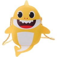 Mini Cartoon Baby Shark Bag for Kids Daddy Mommy Shark Sling bag Coin Purses Pouches Waterproof PU Leather Shoulder bag for Kids Boys Girls Cute Bags Birthday Gift for Children