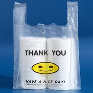 Smiley Thick Transparent Plastic Tote Bag
