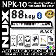 Nux NPK-10 88 Key Smart Digital Piano with Grand Hammer Action 3 Stand and Throne – Black (NPK10/NPK