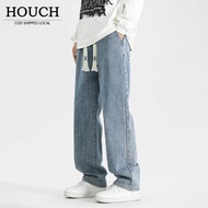 HOUCH COD Casual Slim Fit Straight Cut Men Harem Men Baggy Jeans 牛仔裤