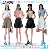 LAY Mini Skirt, Women Golf Skirt Lining Shorts Tennis Skirt, Fashion High Waisted Skirt with Shorts Underneath Athletic Tennis Skirt Skater Skirt Women