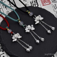 Lotus Tassel National Style Pure Silver World Necklace Lotus Fluffy Lotus 990 Event Female Drainage 