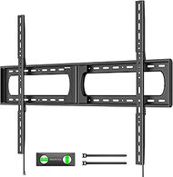 monTEK Heavy Duty Fixed TV Wall Mount for 37-140 Inch TVs up to 136 kg, Only 32 mm Ultra Slim Profil