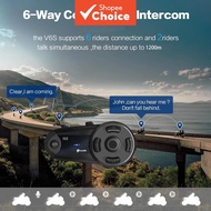 V6S Helmet Intercom Motorcycle Bluetooth Bluetooth Headset 1000m IP65 Waterproof Wireless Interphone