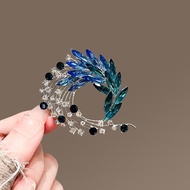 High-end Phoenix Tail Brooch for Women Light Luxury Sweater Brooch Large Corsage Accessory Pin