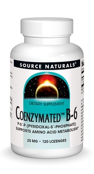 Source Naturals Coenzymated B-6, P-5 Pyridoxal-5 Phosphate Fast-Acting, Quick Dissolve Vitamin Suppo
