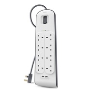 Belkin 8-Outlet Surge Protection Strip with Two USB Ports (2M) BSV804sa2M BSV401sa2M