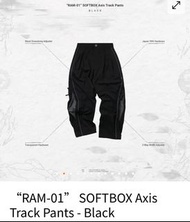 Size 3 “RAM-01” SOFTBOX Axis Track Pants - Black goopi Goopimade